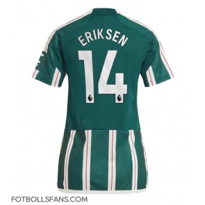 Manchester United Christian Eriksen #14 Replika Bortatröja Damer 2023-24 Kortärmad